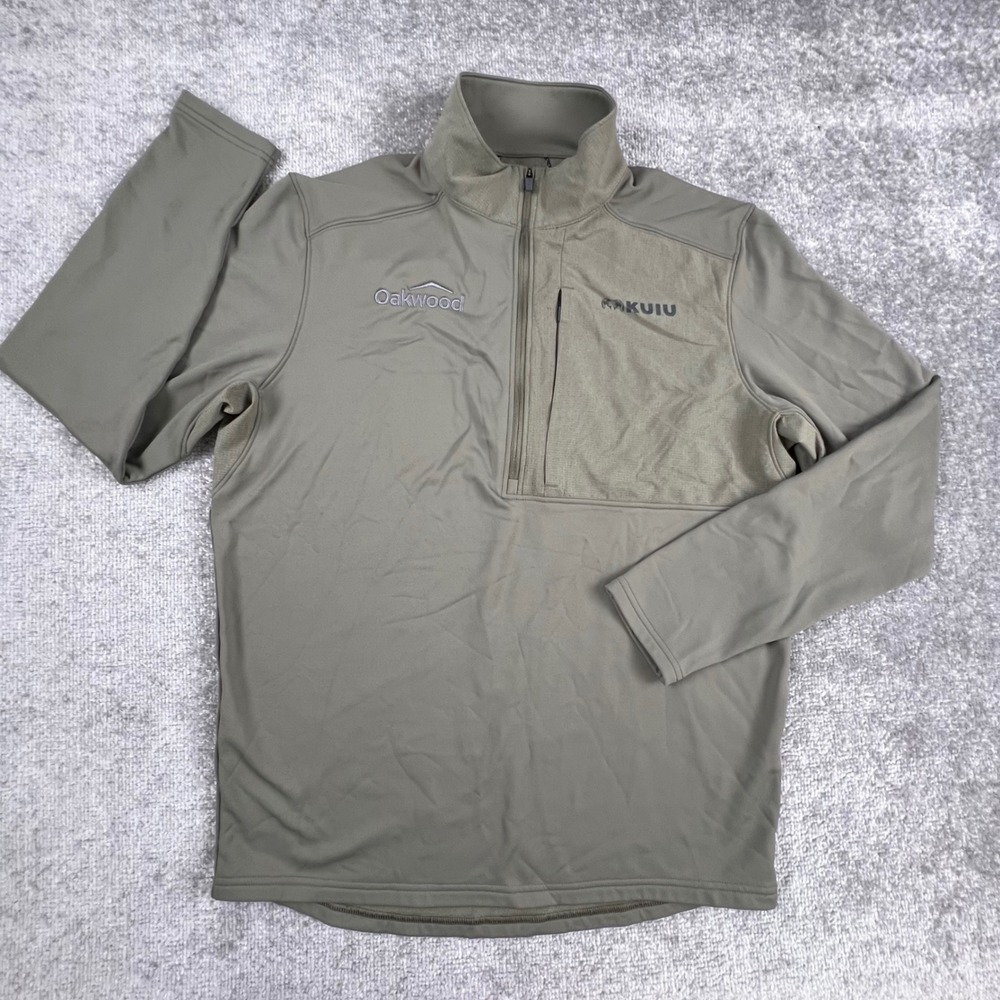 Kuiu StrongFleece 260 Mens Medium 1/4 Zip Pullover Jacket Major Brown 15021 STF